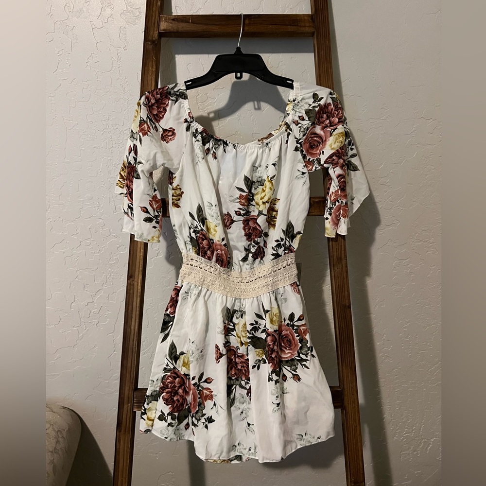 Flower design romper
